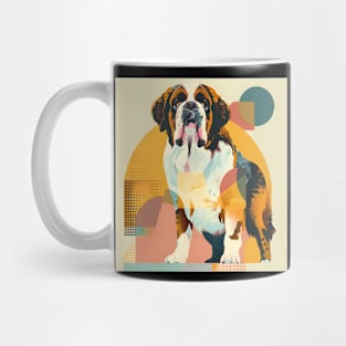 Retro Saint Bernard: Pastel Pup Revival Mug